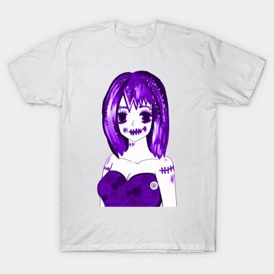 T Shirt Women Anime Zombie Girl Cool Woman Harajuku Print Kawaii Tshirt Summer Short Sleeve Female T-Shirt Top Tee