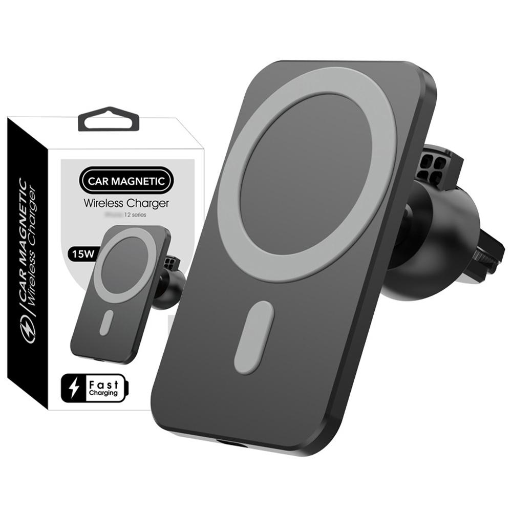 W87 Car Air Outlet Phone Mount Magnetic Wireless Charger Cell Phone Bracket Compatible with MagSafe