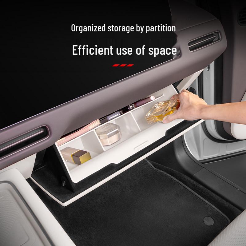 Ideal i6/i8 Passenger Seat Storage Box: Silicone Center Console Organizer & Car Interior Accessory