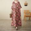Short Sleeve Plus Size Vintage Floral New In Dresses for Women Casual Loose Long Summer Dress