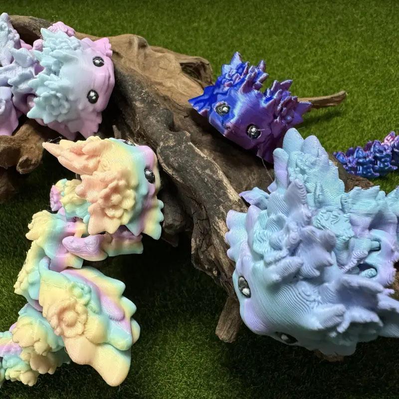 3D-Druck Spielzeug Salamander Drache Schreibtischornament Tiere Heim Büro Handwerk Weihnachtsgeschenk