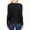 Women's V-neck Thin Long-sleeved Solid Color Short Knitted Sweater Slim Fit Sweater