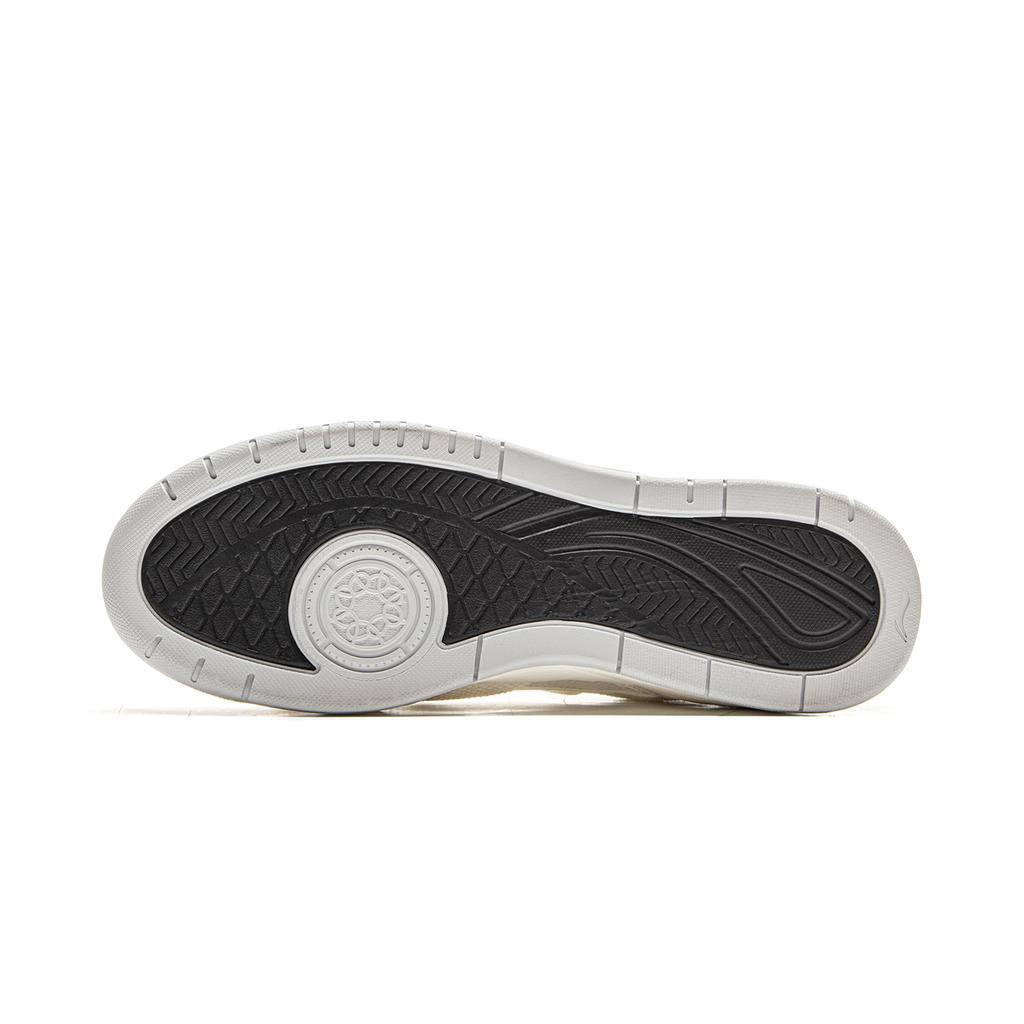 Li Ning Moon White 3 Synthetic Leather Slip Resistant Cushioning Abrasion Resistant Low Top Skateboard Shoes Men's AGCV077-4