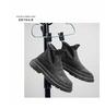 Men's Black Chelsea Ankle Boots: 2025 British Style, Thick Sole, Height-Enhancing Workwear.