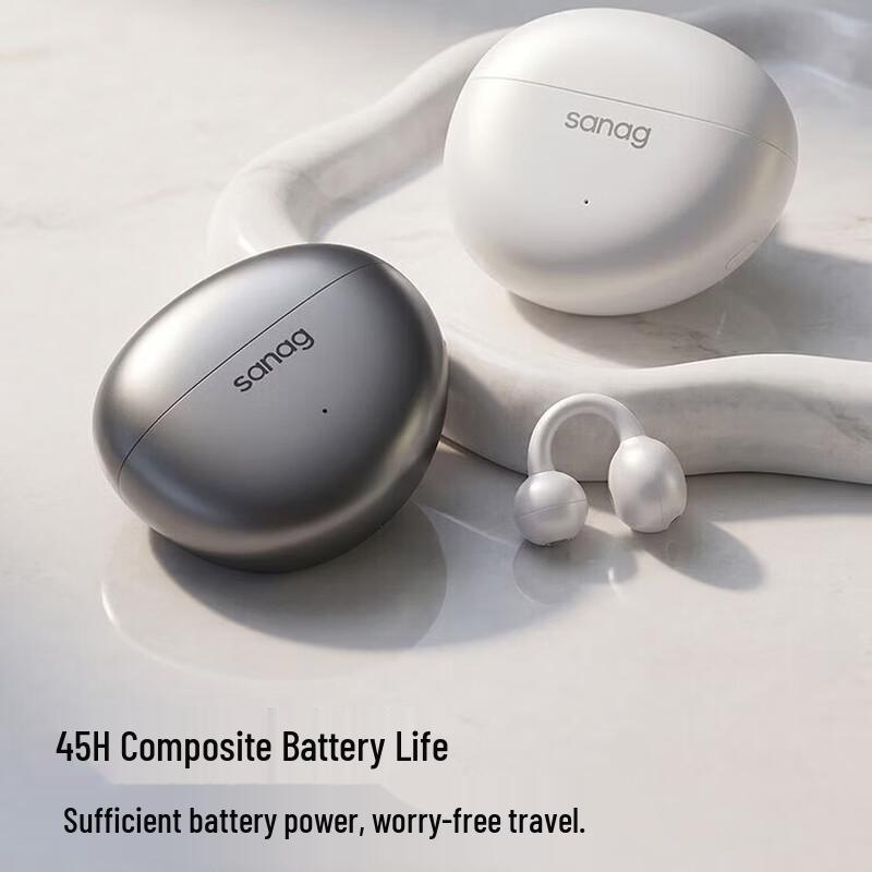SANAG S7S Ultra AI Translation Ear Clip Wireless Headphones