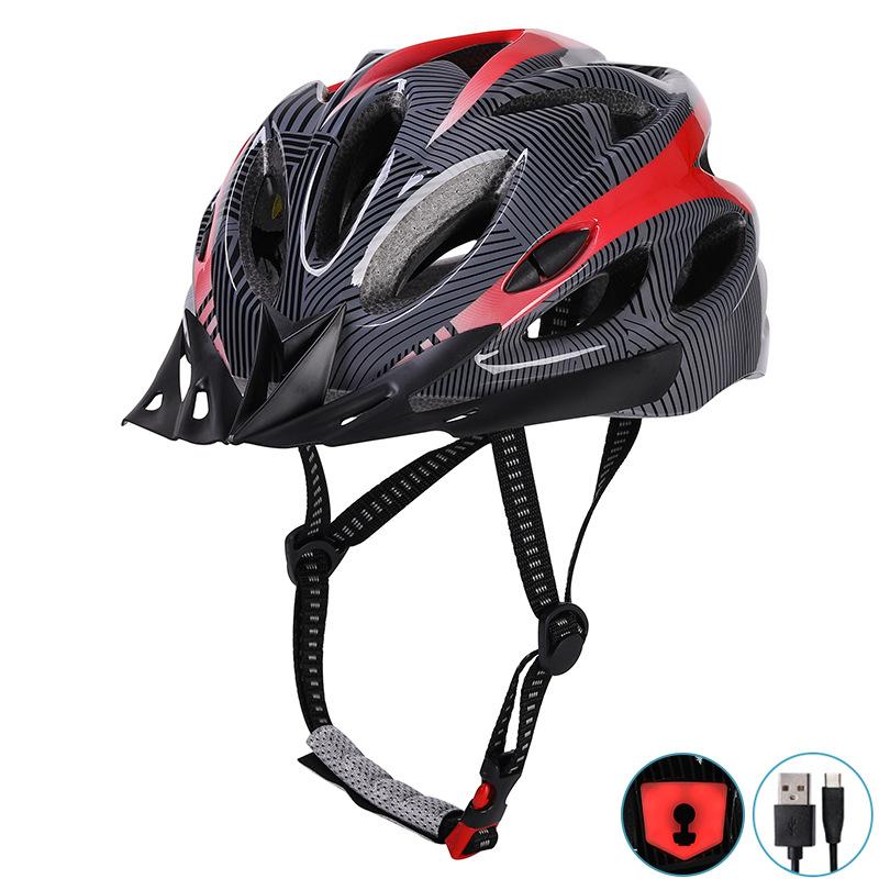 Safety Bike Helmet for Men & Women with Built-in Rear LED Light