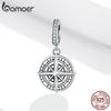 Bamoer 925 sterlingsølv reiseeventyrserier for terrengkjøretøy kompass sjarmanheng passer til originale 3MM armbåndsmykker