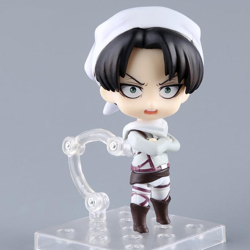 10cm Q Version Anime Attack on Titan Figure Levi Rival Ackerman Pvc Action Figure Collectible Model Toys Kid Gift