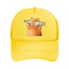 Cartoon Cat Fish Vintage Baseball Cap  Mesh Baseball Cap Dad Hat Hip Hop Snapback Cap