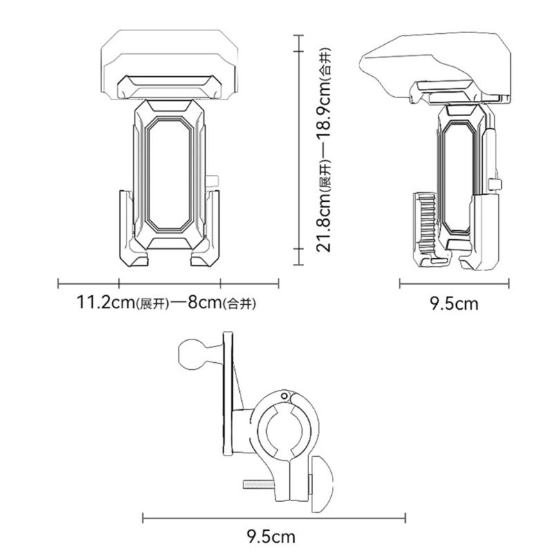 Motorcycle Phone Mount,Bike Phone Holder for Bicycles, Quick Install Waterproof Sunshade Handlebar Phone Mount