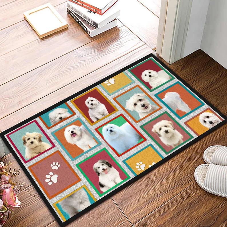 Saint Bernard Doormat Dog Aesthetic Art Floormat Funny Home Decor Non-slip Carpet for Doorway Hallway Living Room Bedroom