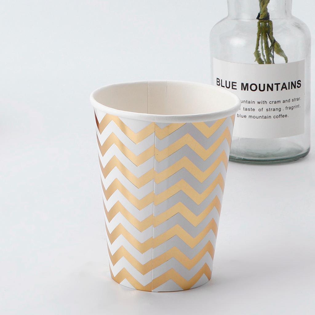 8 Buc 270ml Pahare de Hârtie de Unică Folosință cu Strat Dublu Pahar pentru Băuturi Articole de Decor pentru Petrecerea de Ziua de Naștere8 Buc