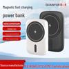 Magnetic Wireless Charger: Two-Way Fast Charging Mini Power Bank with Back Clip