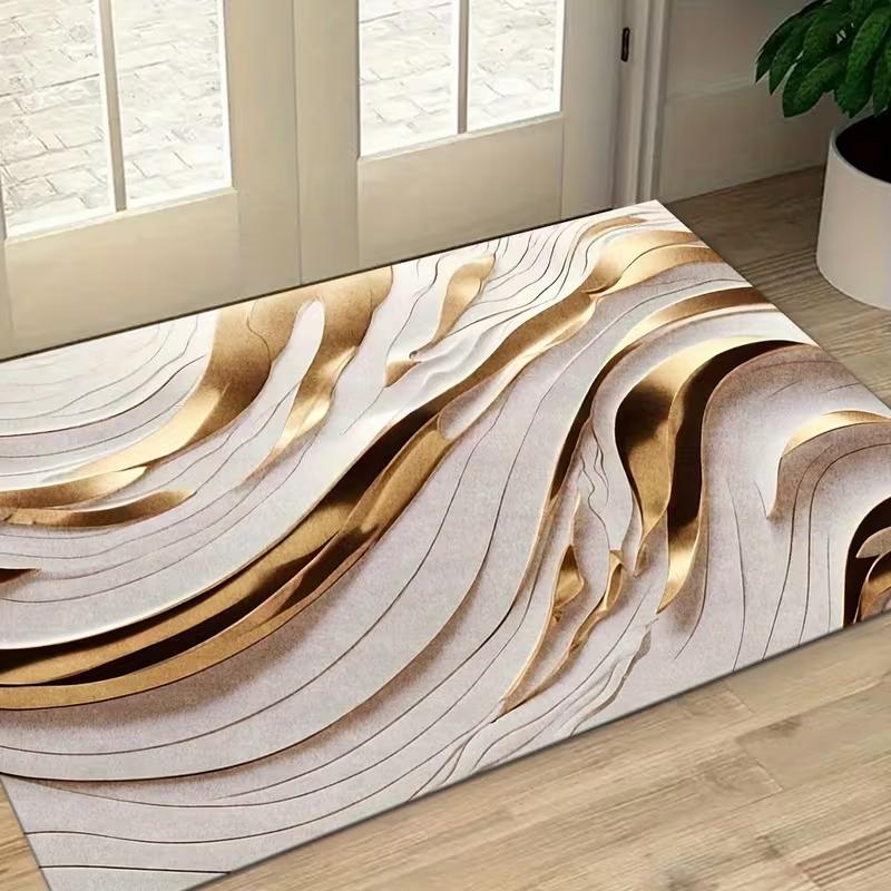 

Сине-белый коврик для двери с узором «волна», коврик для помещений, подходит для ресторана, ковер с тематическим принтом, ковры для домашнего декора 40cm x 60cm