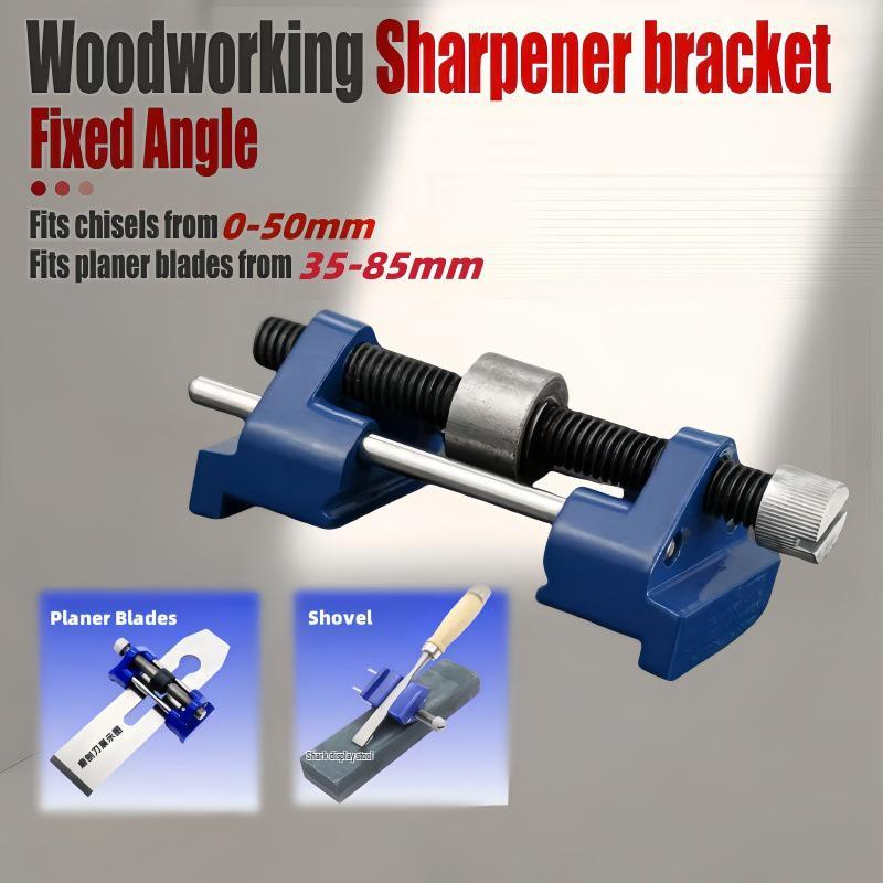 Manual Knife & Chisel Sharpening Jig with Fixed Angle Guide for Woodworking Tools.
