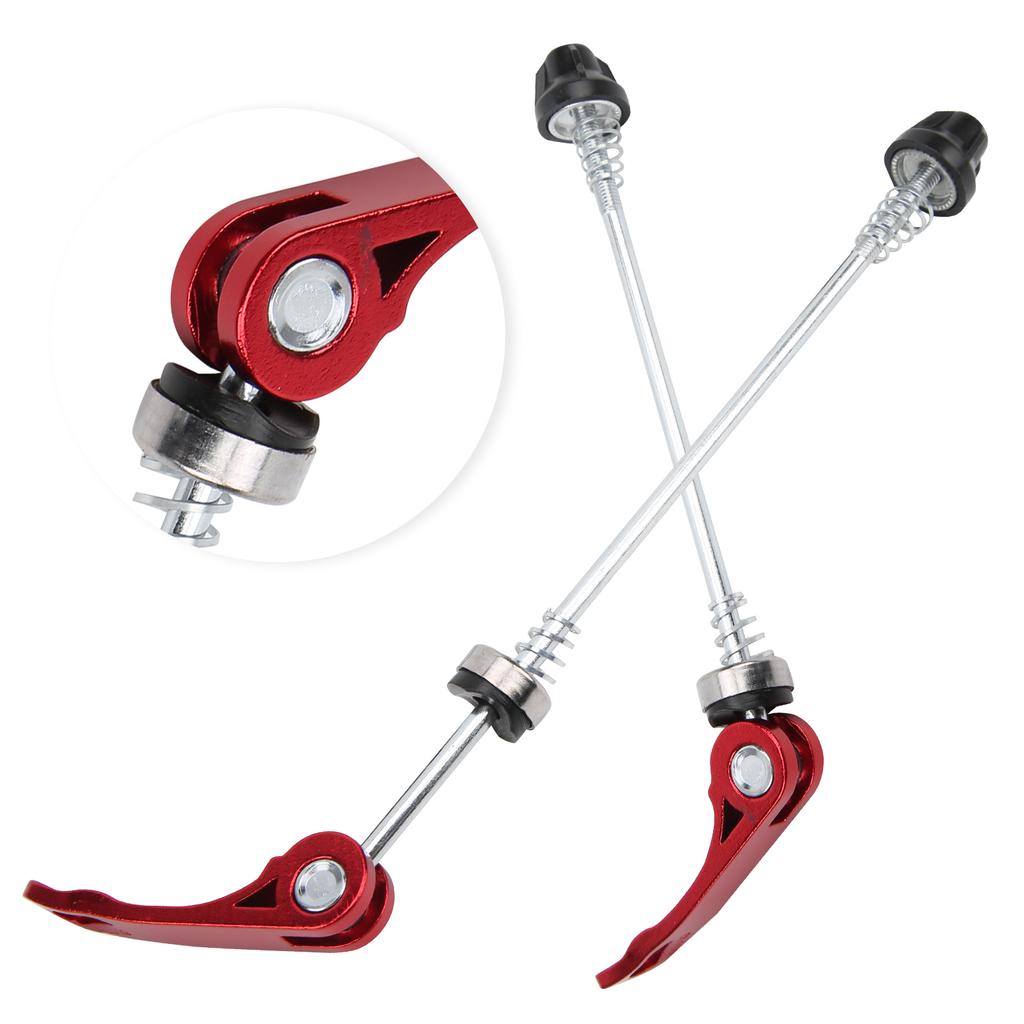 2pcs Road Mountain Bicycle Quick Release Skewers Bike Front Rear Skewer AccessoryRed