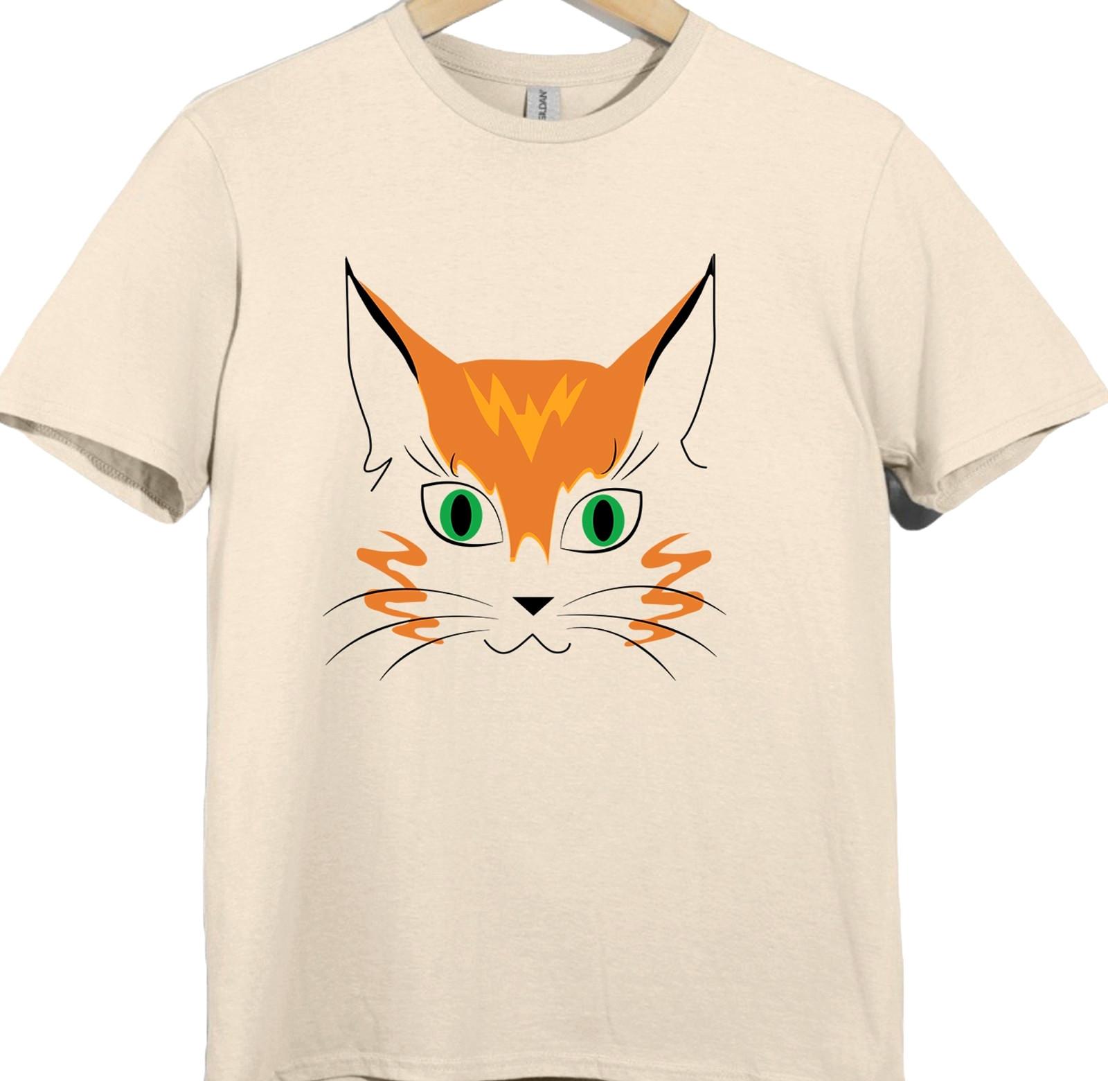Cat Face T Shirt Minimal Line Art Graphic Tee Cute Cat Lover Streetwear Top S