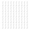 50pcs Cosmetic Spatula Curved Tip Mixing Sampling Reusable Makeup Spatula for Eye Facial Cream