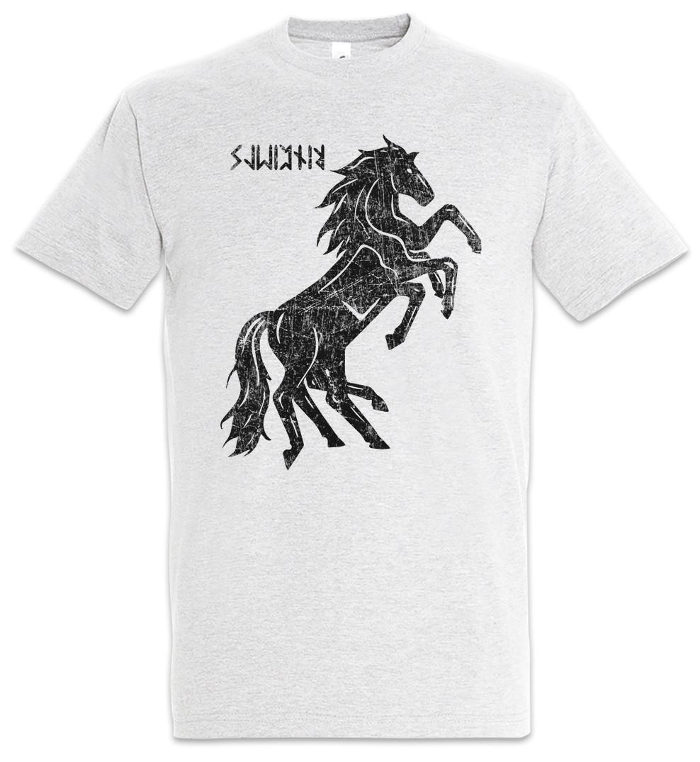 Sleipnir II T-Shirt Mens Womens Tees Top Odhins Horse Odin Valhalla Thor Loki Viking Vikings Valhall XL
