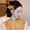 Beautiful Hanfu Flower Hair Clips Beads Exquisite Fairy Side Clips Chinese Ancient Hairpins  Girls
