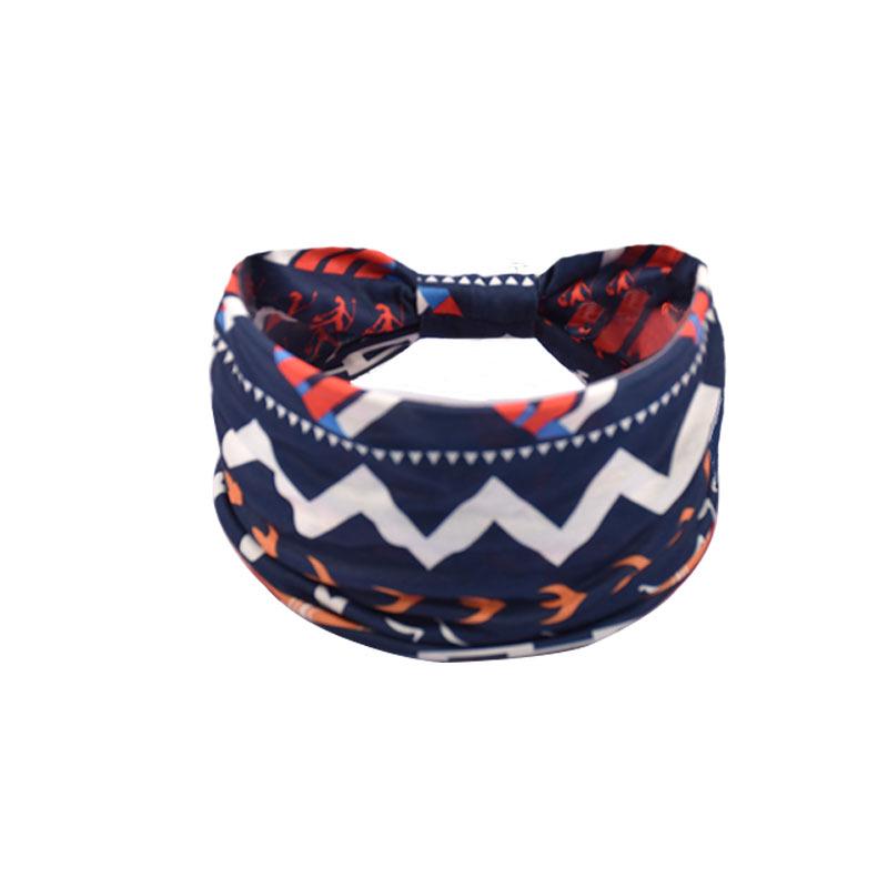 Women's Paisley Sport Yoga Headband - Sweat-Absorbing, Elastic Cotton, Bohemian Style