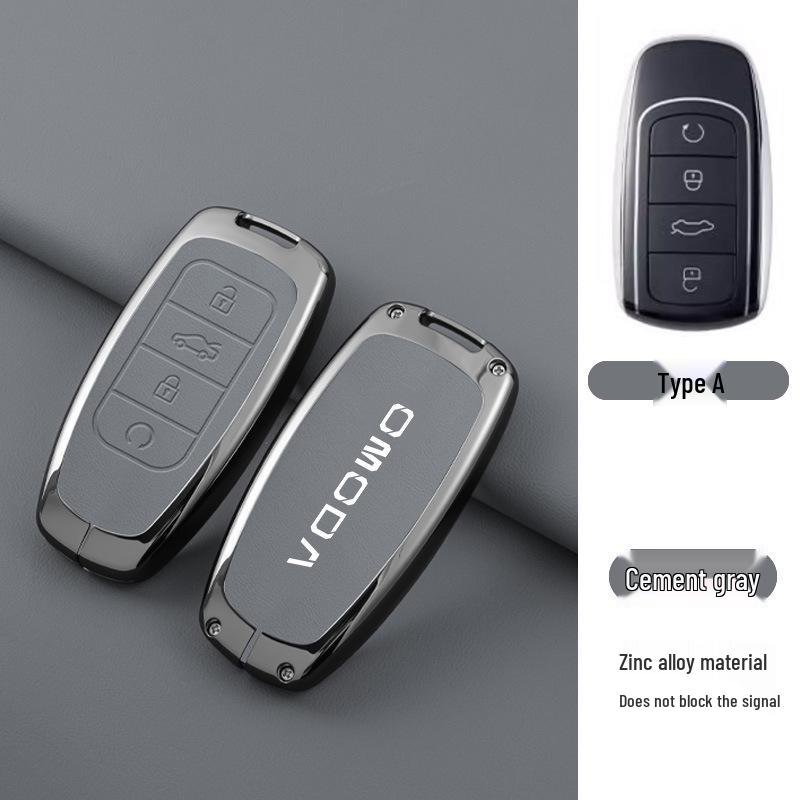 Премиальный металлический защитный чехол-брелок с ремешком для Chery OMODA 5 - Чехол для ключа с полным покрытием Box Packaging