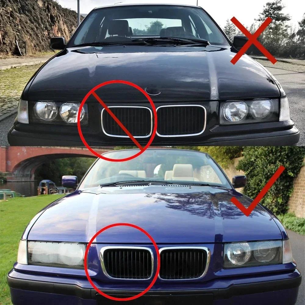 Car Front Racing Kindey Grilles For BMW 3  Series E36 LCI 1996-1999 M3  Slats Upper Grilles