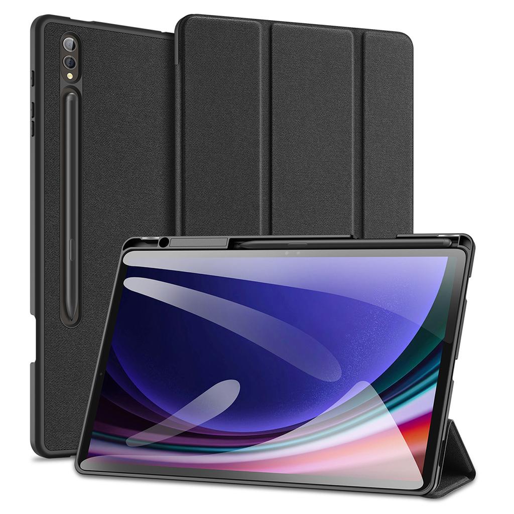 DUX DUCIS Domo Serie für Samsung Galaxy Tab S10+/S9+/S9 FE+ Hülle Dreifach faltbarer Ständer Lederabdeckung Auto Wake/Sleep