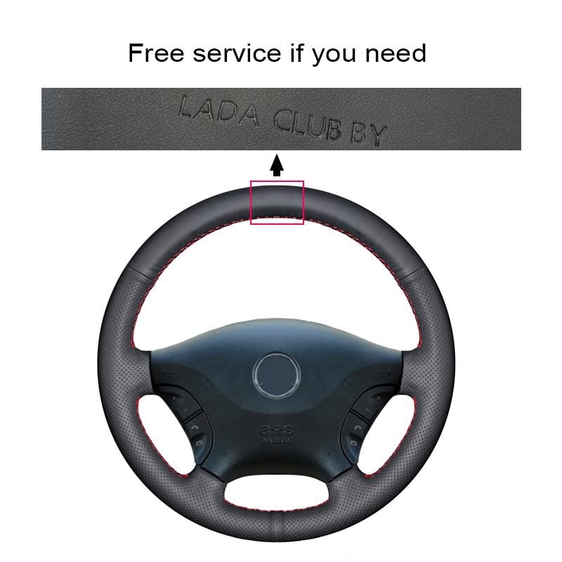 CARDAK DIY Hand-stitched Black Artificial Leather Car Steering Wheel Cover for Mercedes Benz Viano W639 2006-2011 Vito 2010-2015