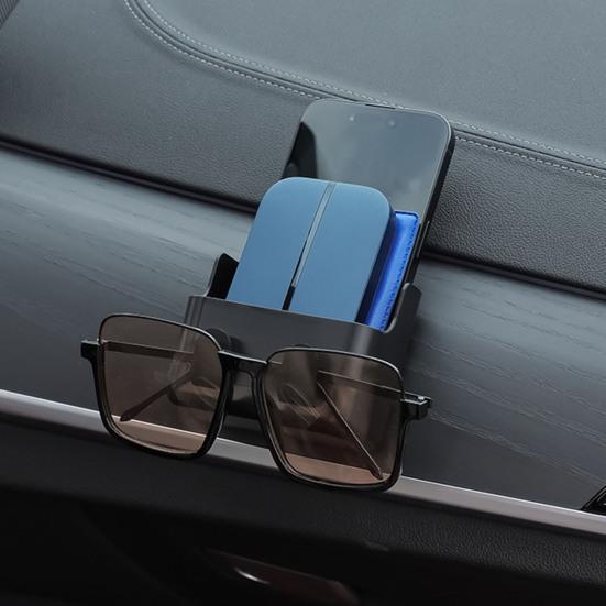 Multi-Function Car Storage Box Self-Adhesive Organizer for Phone Cards Wallet Dashboard Tray for Vehicle Home Office