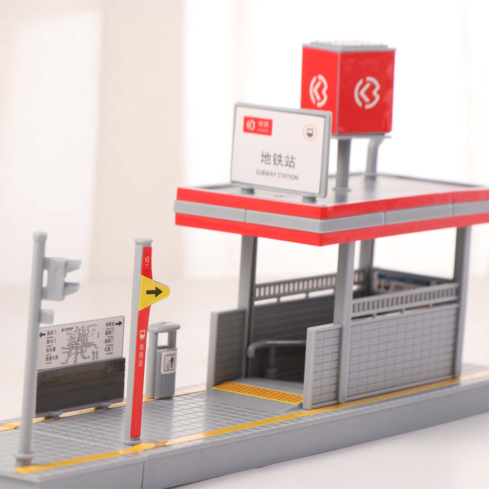 Simulated Miniature Subway Station Figure Display Architecture Scene Model  Sand Table Layout