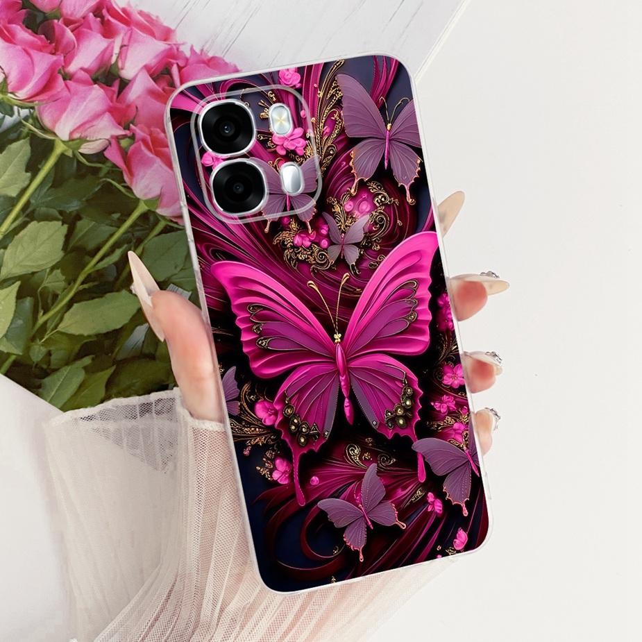 For Oppo A6s 5G Case CPH2789 Luxury Butterfly Painted Cover Soft Slim Phone Case For Oppo A6s 4G CPH2815 A 6s OppoA6s Funda Bags