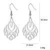 Filigree Dangle Drop Earrings Bohemian Stainless Steel Black Gold Hollow Vintage Pendant Earrings for Woman Gifts