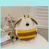 Cute Cartoon Bee Dog Design Children Backpack With Plush Pendant For School And Travel Use