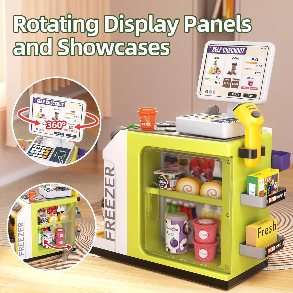 Mini Supermarket Cash Register Toy Simulated Shopping Shopping Platform Toy  Kids Pretend Play