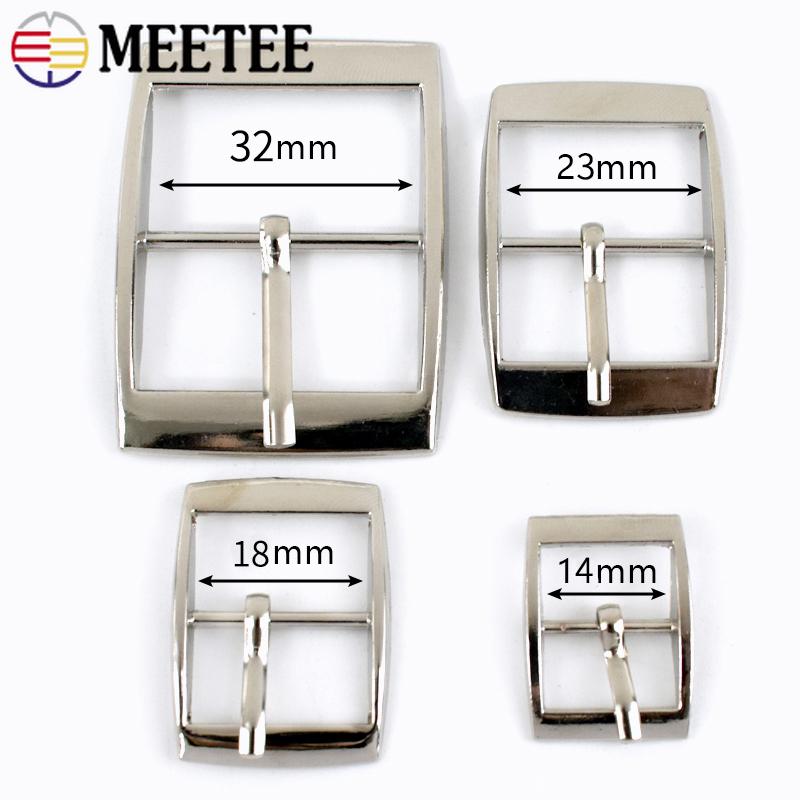 10/20/30Pcs Meetee 15-30mm Metal Pin Buckles Belt Adjust Clasp Buckle Bag Strap Webbing Dog Collar Hook DIY Hardware Accessories