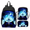 Cookie Run Kingdom Three Piece Set Backpack Cartoon Game Peripheral Elementary School Backpack Shoulder Bag Small Pencil Case