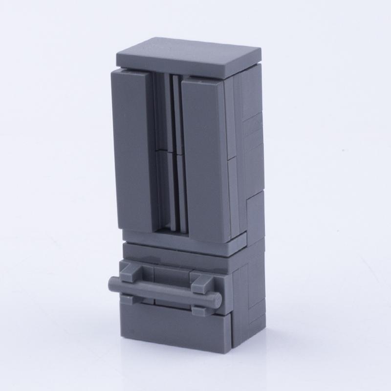 MOC City House Building Block Kitchen Office Bedroom Piano Bed Sofa icebox Lamp Bookshelf Fish Tank Bricks Set Toys