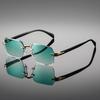 Women'S Personalized Uv Protection Glasses Trend Rimless Fashion Sunglasses Men'S Trimmed Sunglasses