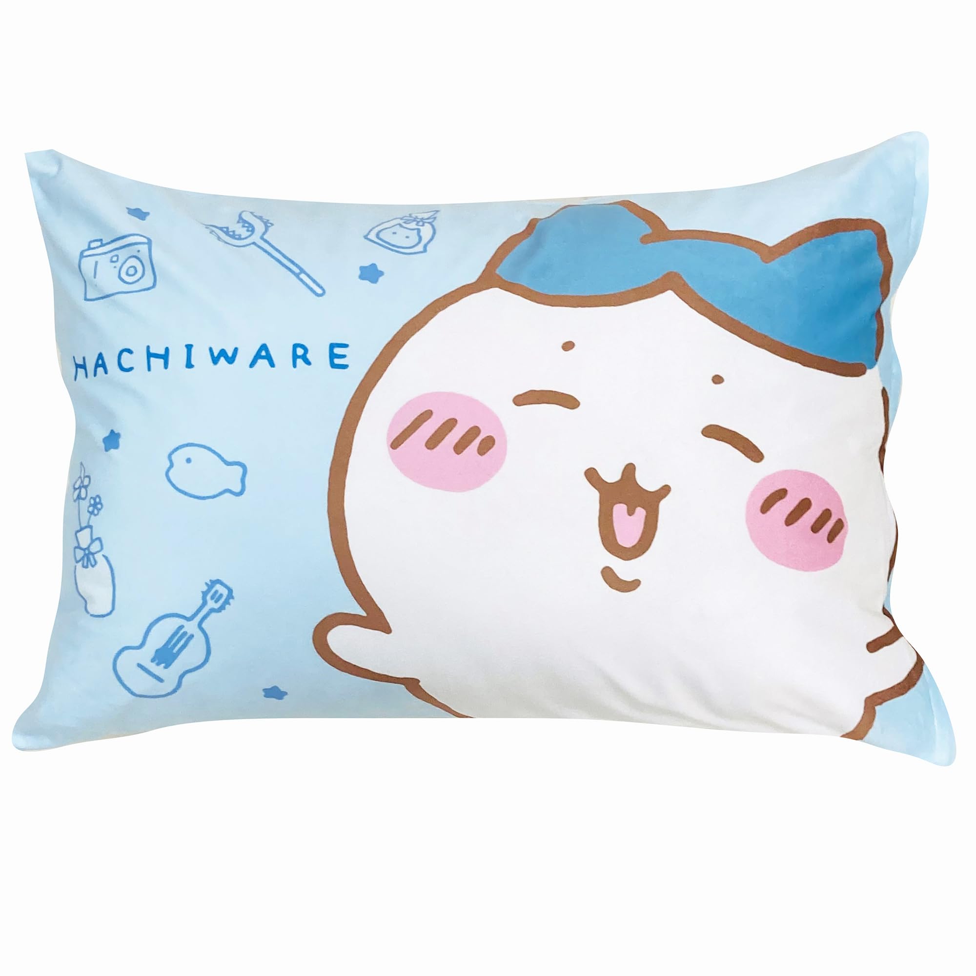

MORIPiLO Chiikawa Hachiware Pillowcase and Melting to the Suitable for Both Parents and Cute Plush Toy Morishita Makura (Smooth Touch) 43x63cm,