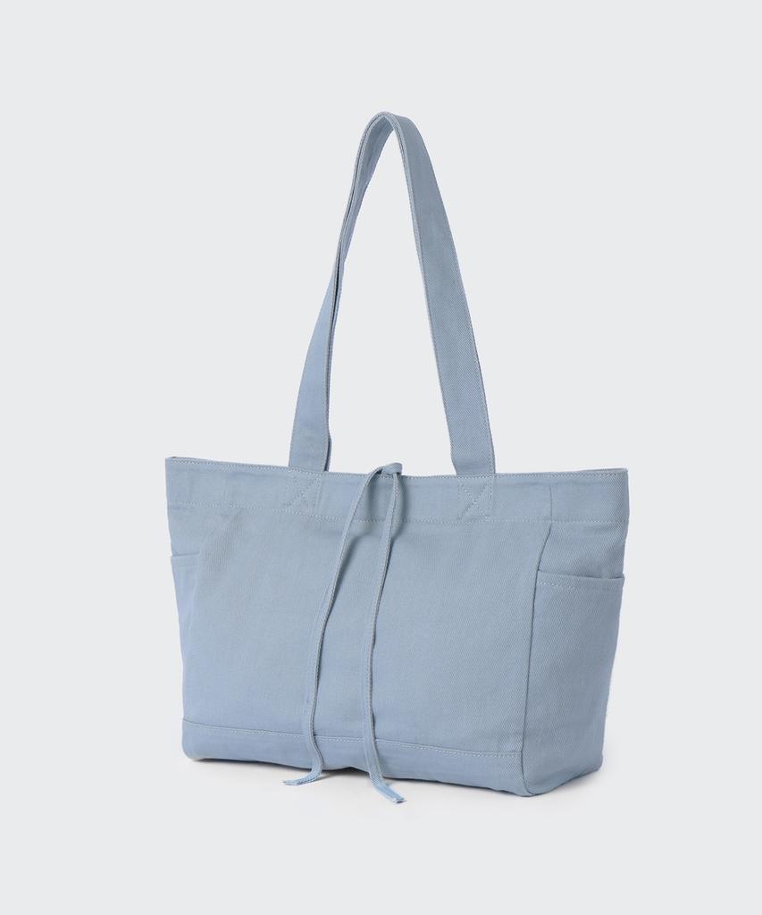 Musinsa Standard Woman Women'S Washed Cotton Shoulder Bag [Sky Blue]