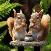 Classic Bohemian Style Squirrel Garden Logo, Animal Themed Outdoor Decoration, Suitable for Gardens, Lawns, Parks, Cemeteries