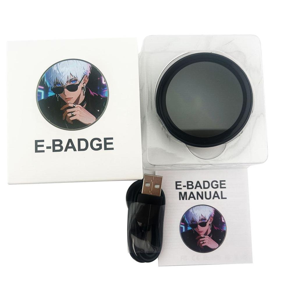 Bluetooth Electronic Badge Pendant with Anime Design - Long Battery Life & Video Display