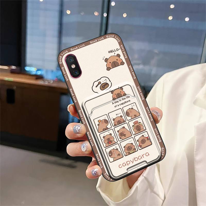 Waterproof Anti-dust Phone Case For Xiaomi Mi 8 Pro TPU Card Sleeve Durable Cute Dirt-resistant Shockproof Graffiti