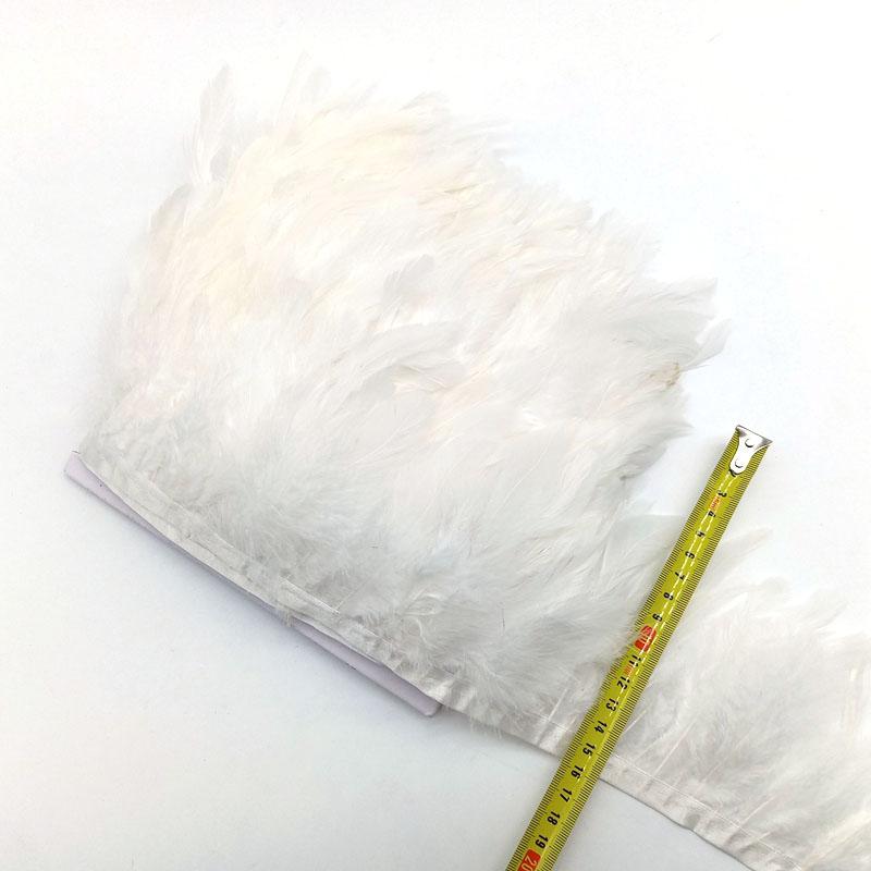 5-10Meter Natural Chicken Rooster Tail Feathers Trims Fringe Plumas Wedding Party Dress Decoration Needlework Accessories13-18cm