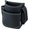 TRUSCO Waist Pouch with Cell Phone Two-Tier Holder, Black, TWP2-BK