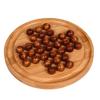 Wooden Peg Solitaire Educational Toy for Kids - Diamond Chess Game