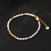 Pearl Bracelet for 18K Bohemian Pearl Beads Unique Jewelry Gift for Women Women, Gold, Bracelet,