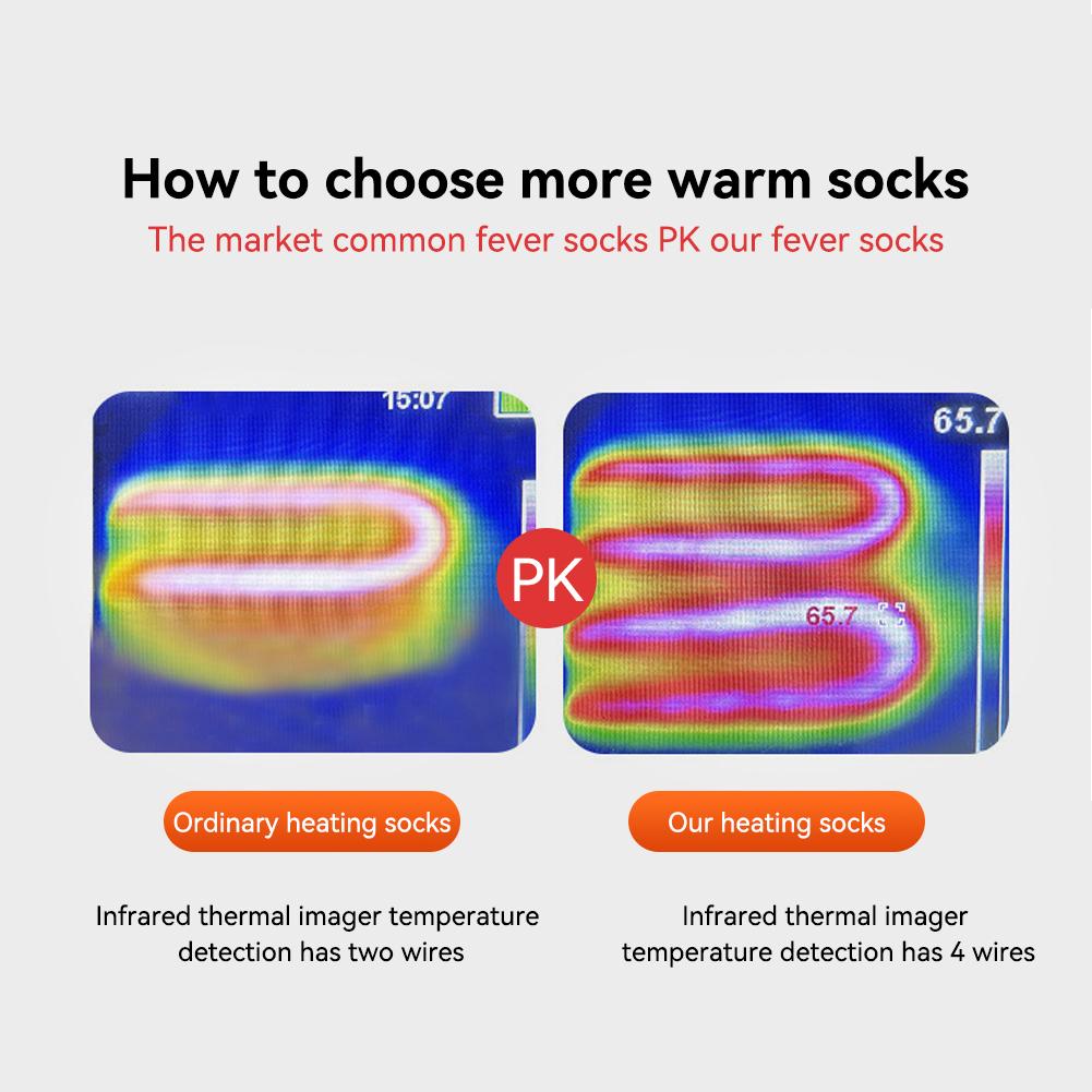 Winter Heated Socks Rechargeable Heating Socks for USB 5000mah Heated Socks Warmth Outdoor Heated Boots Snowmobile Winter Ski