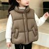 Children's Candy Color Sleeveless Vest with Warm Wide Shoulder Design for Outdoor Wear